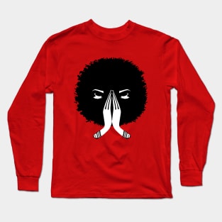 Afro women praying Long Sleeve T-Shirt